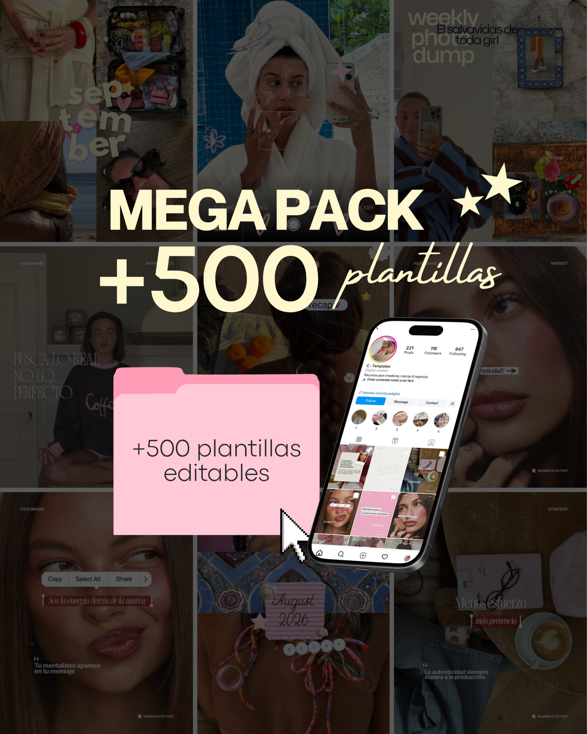 Pack Creadoras Completo +500 Plantillas Digitales (4 colecciones)