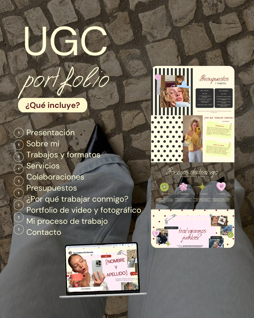 Portfolio UGC Editable Canva