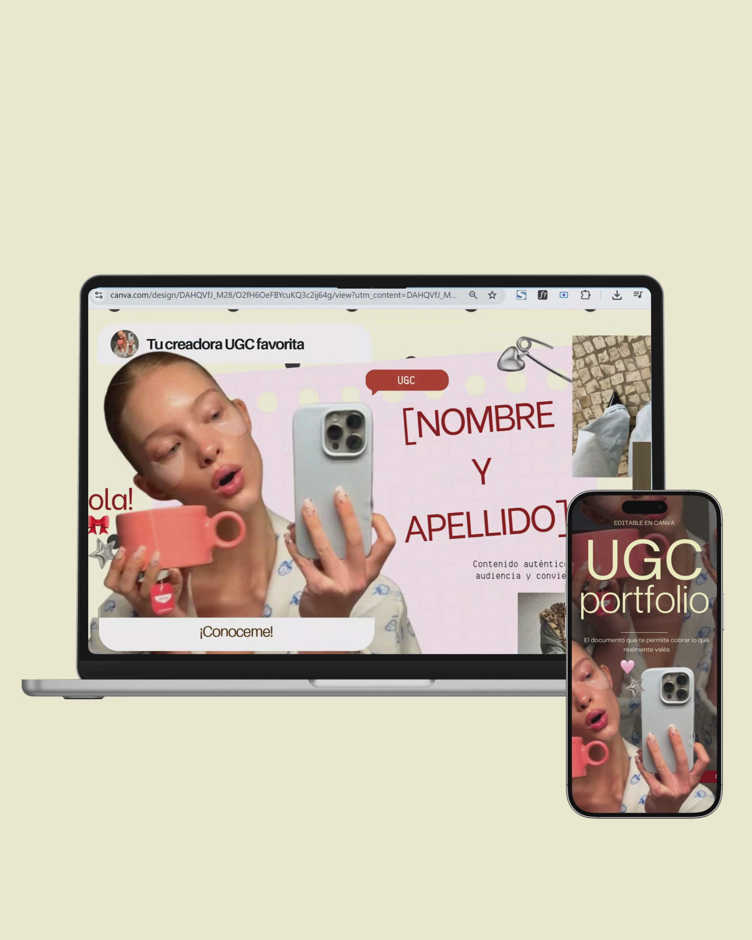 Portfolio UGC Editable Canva